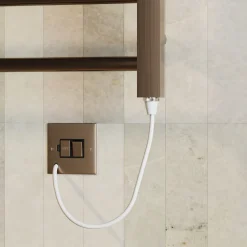 Toasty Rise Brushed Bronze Electric Heated Towel Rail with Heating Element