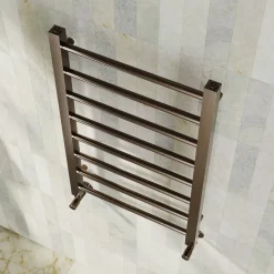 Toasty Rise Brushed Bronze Heated Towel Rail
