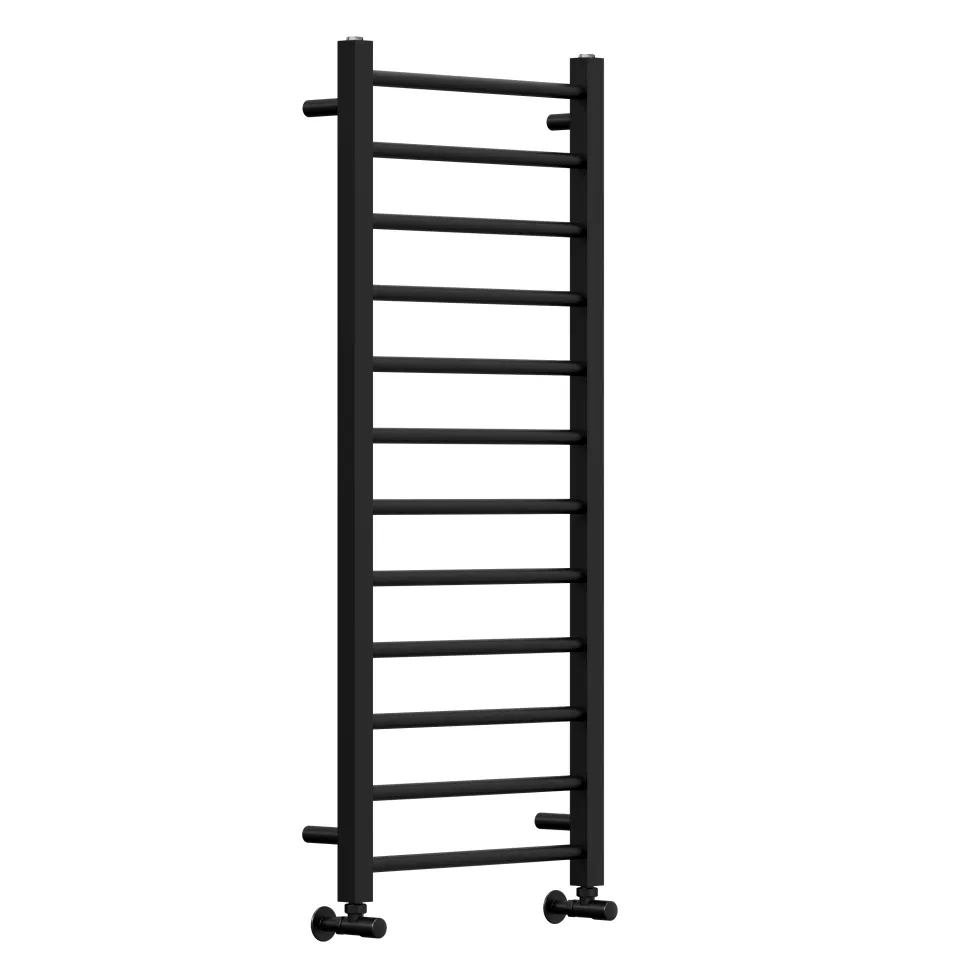 Toasty Rise Matt Black Heated Towel Rail