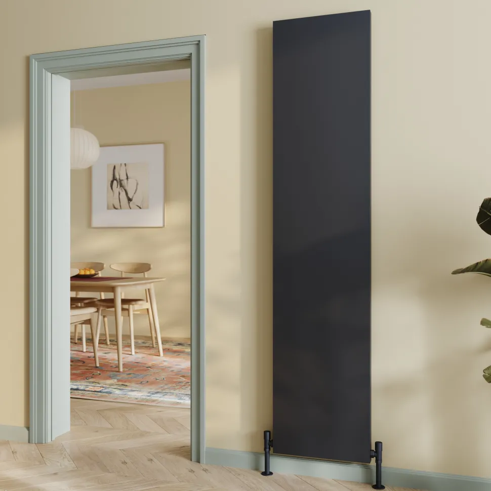 Toasty Surface Anthracite Grey Flat Single Panel Vertical Radiator - 1800 x 400mm