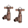 Toasty Traditional Crosshead Manual Angled Valves - Antique Copper