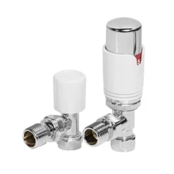 Toasty White & Chrome Thermostatic Radiator Valves