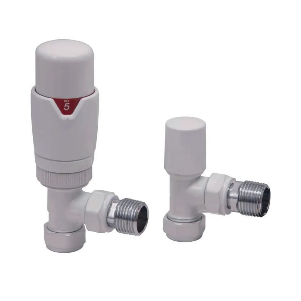 Toasty White Modern Thermostatic Radiator Valves