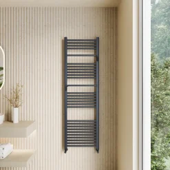 Toasty Wisp Anthracite Heated Towel Rail - 1600 x 500mm