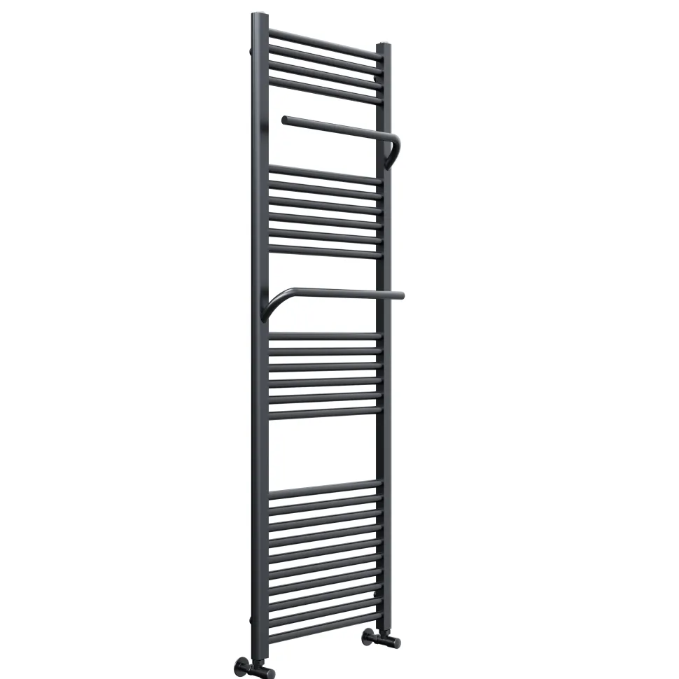 Toasty Wisp Anthracite Heated Towel Rail - 1600 x 500mm