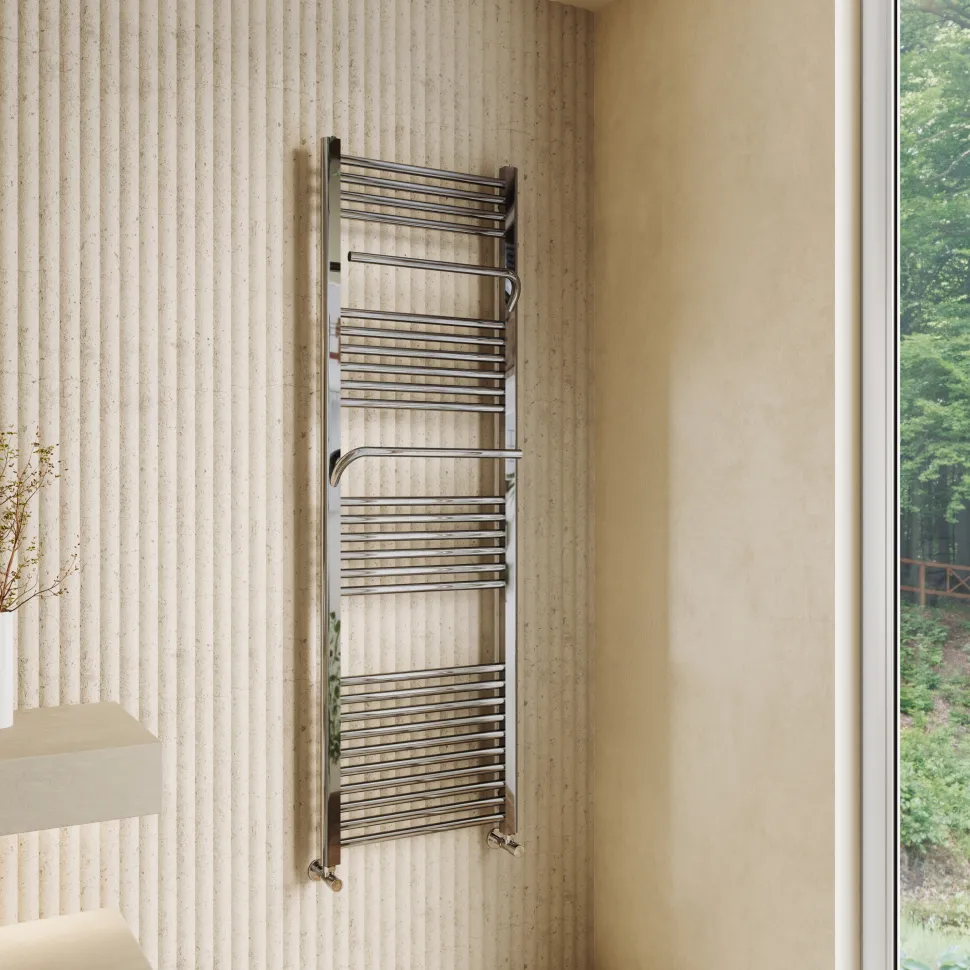 Toasty Wisp Chrome Heated Towel Rail - 1600 x 500mm
