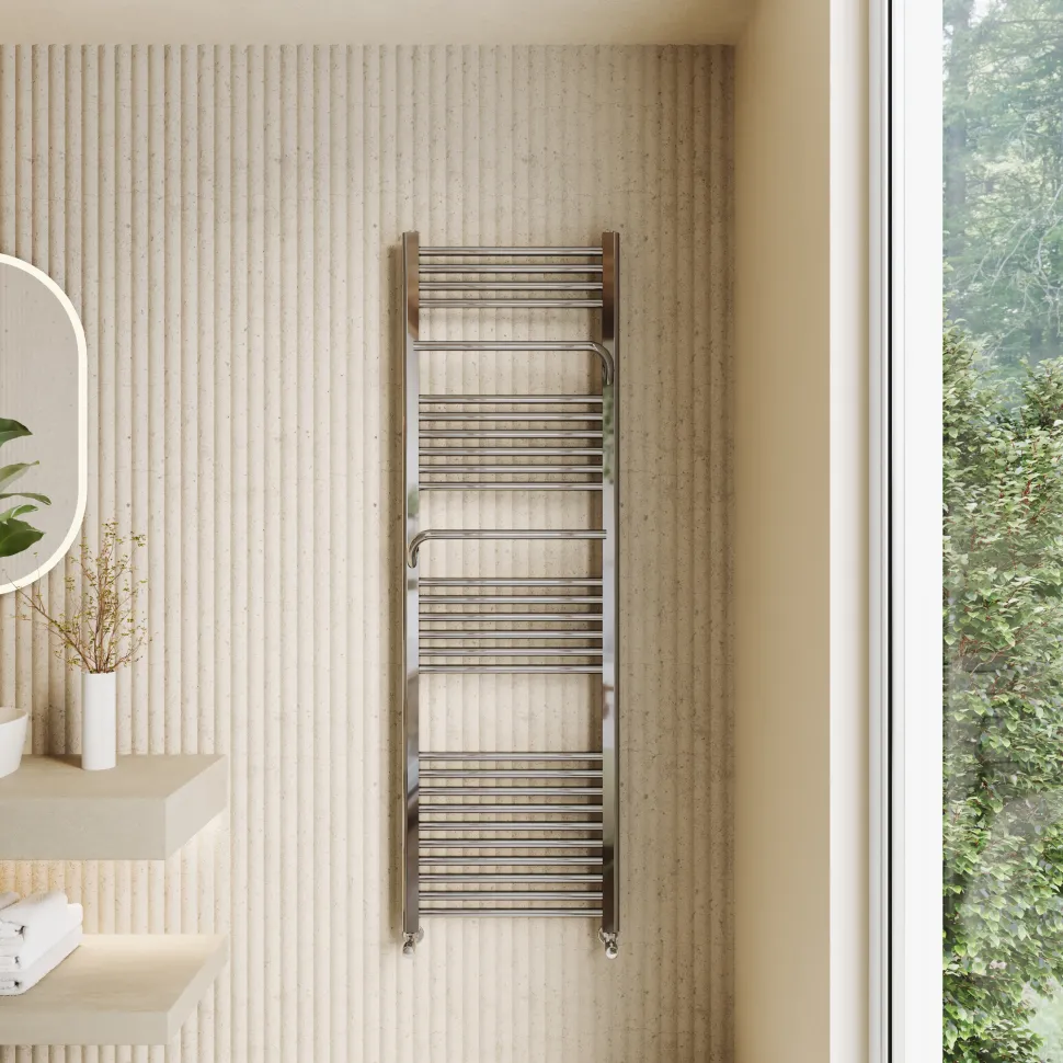 Toasty Wisp Chrome Heated Towel Rail - 1600 x 500mm