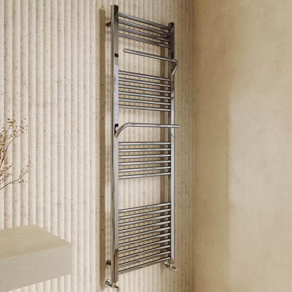 Toasty Wisp Chrome Heated Towel Rail - 1600 x 500mm