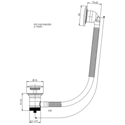 Top-Fix Click Clack Bath Waste