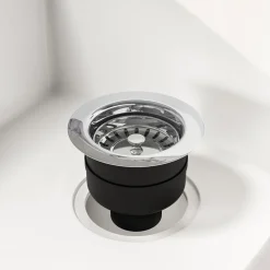 Top-Fix 90mm Basket Strainer Kitchen Sink Waste, Overflow Pipework & Cover