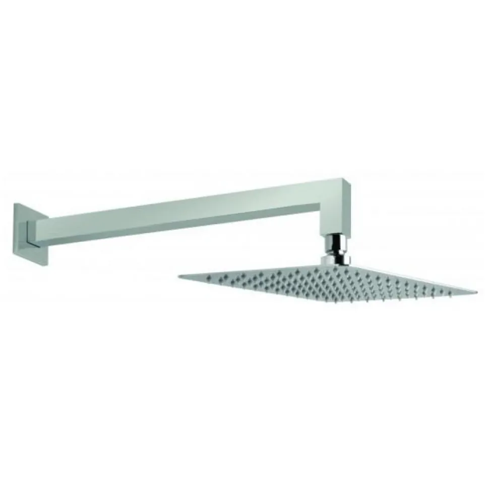 Vado Aquablade Slim Line Easy Clean Rectangular Shower Head with Shower Arm