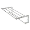 Vado Level Wall Mounted Towel Shelf with Robe Hooks 550mm (22")