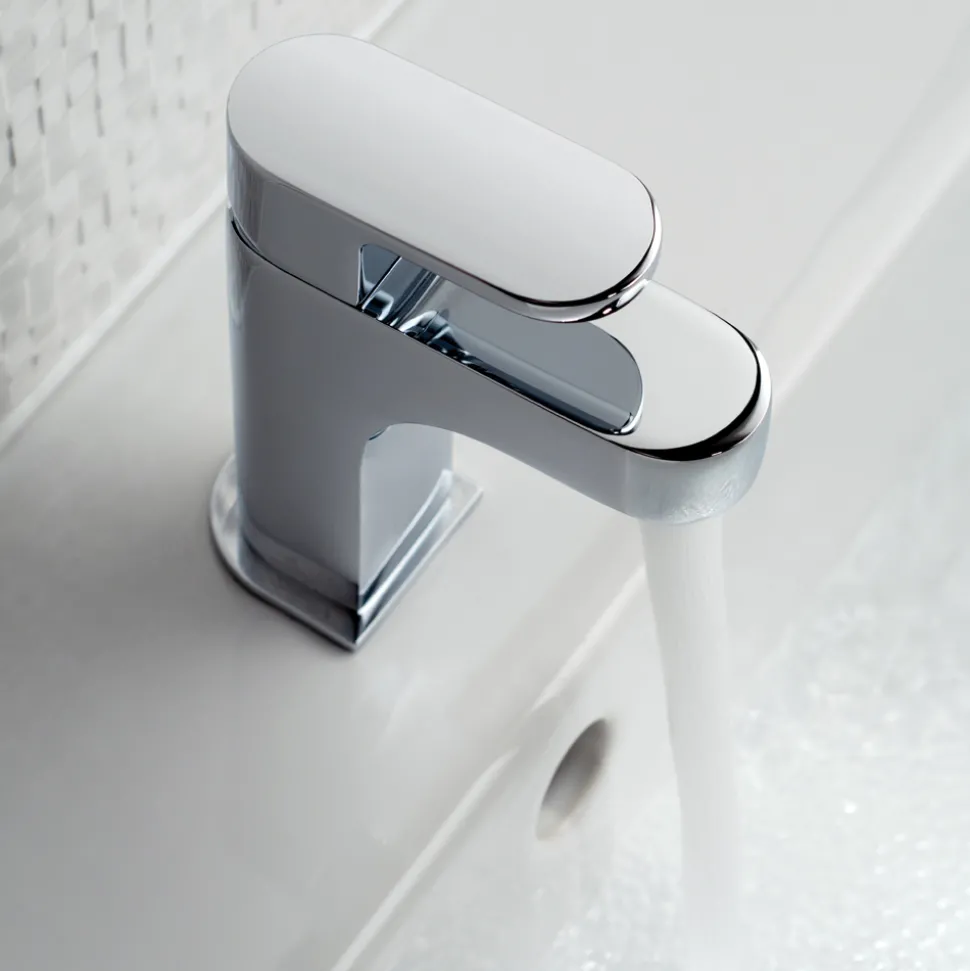 Vado Life Cloakroom Basin Mixer with Universal Clicker Waste