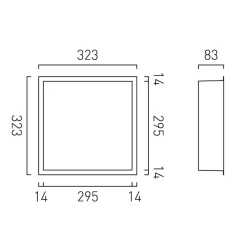 Vado Muse Shower Niche 323 x 323mm