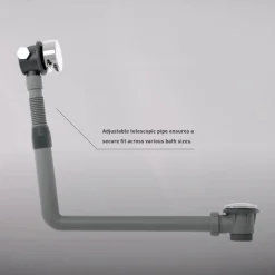 Vado Overflow Bath Filler with Click Clack Waste