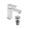 Vado Phase Single Lever Mini Mono Basin Mixer with Universal Clicker Waste