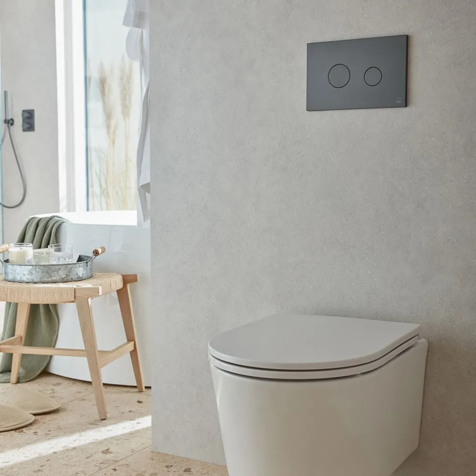 Vado Round Button Flush Plate