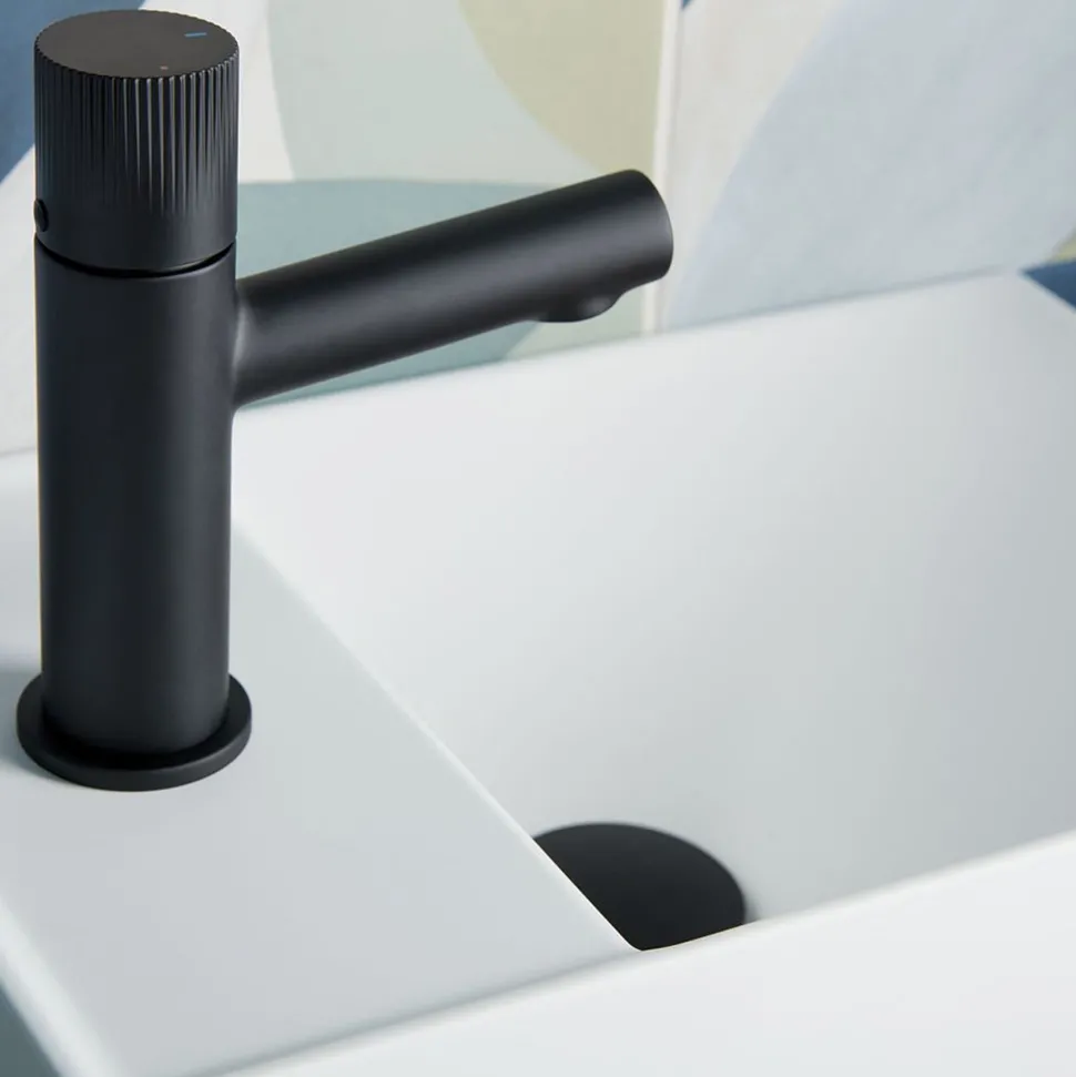 Vado Safari Cold Start Leverless Mini Mono Basin Mixer Tap with Optional Universal Basin Waste