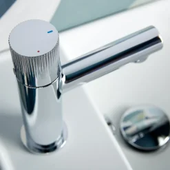 Vado Safari Cold Start Leverless Mini Mono Basin Mixer Tap with Optional Universal Basin Waste