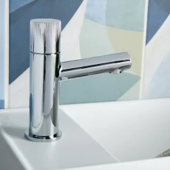 Vado Safari Cold Start Leverless Mini Mono Basin Mixer Tap with Optional Universal Basin Waste