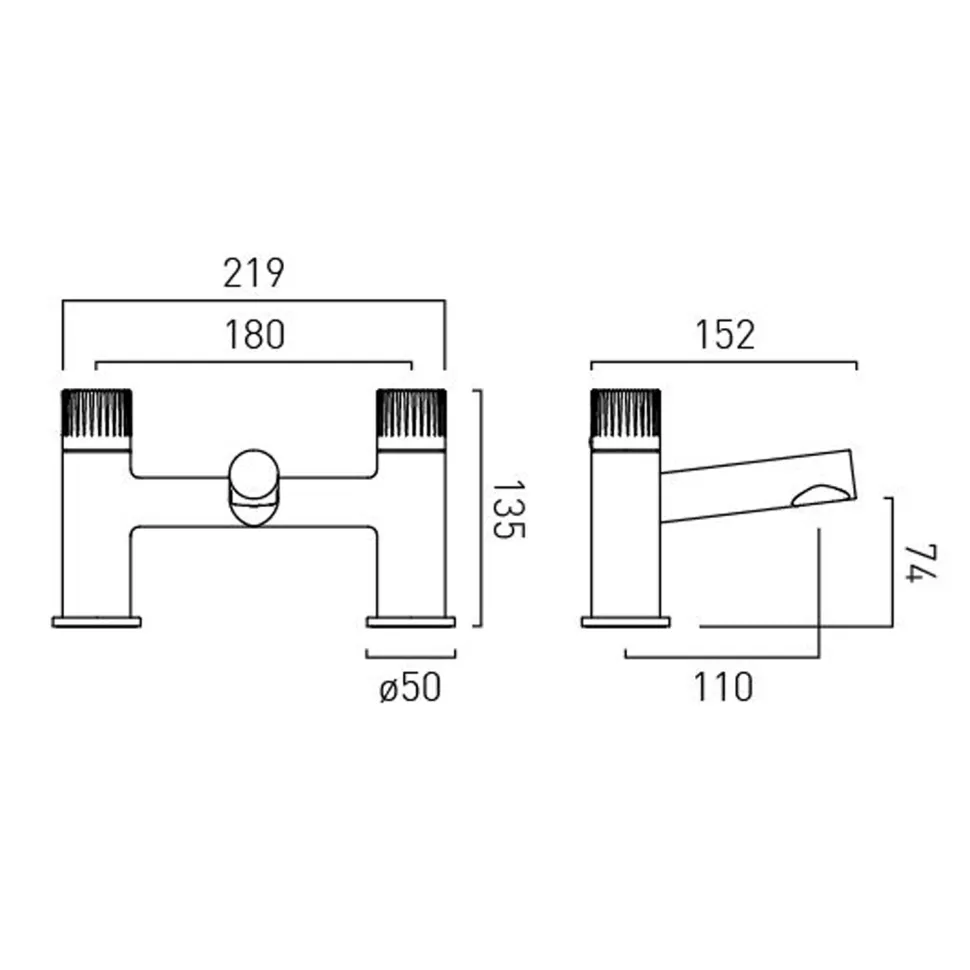 Vado Safari Exposed Thermostatic Leverless Wall Mounted Bath Shower Mixer Tap
