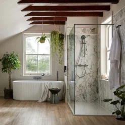 Vado Safari Exposed Thermostatic Leverless Wall Mounted Bath Shower Mixer Tap