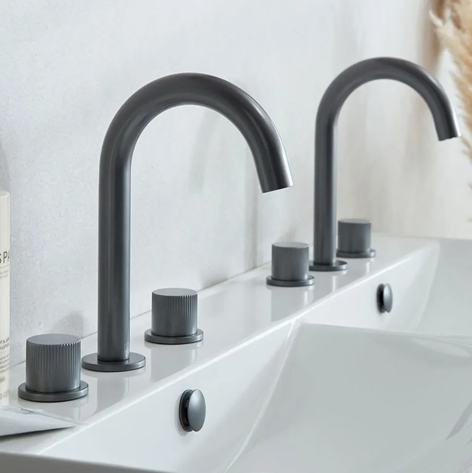Vado Safari 3 Hole Leverless Deck Mounted Basin Mixer Tap