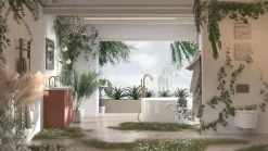 Vado Safari 3 Hole Leverless Wall Mounted Basin Mixer Tap