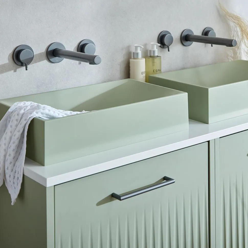 Vado Safari 3 Hole Wall Mounted Basin Mixer Tap