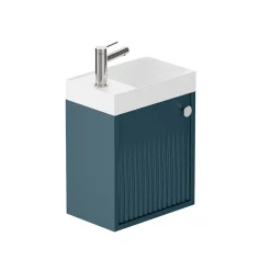 Vado Safari 400mm Fluted Cloakroom Wall Hung Vanity Unit & Basin