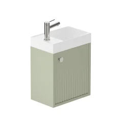 Vado Safari 400mm Fluted Cloakroom Wall Hung Vanity Unit & Basin