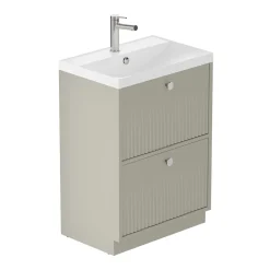 Vado Safari 600mm Fluted Floorstanding Vanity Unit & Basin