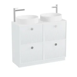 Vado Safari 1000mm Fluted Floorstanding Vanity Unit & Worktop