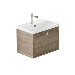 Vado Safari 600mm Fluted Wall Hung Vanity Unit & Basin