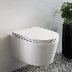 Vado Safari Round Wall Hung Toilet & Soft Close Slimline Seat