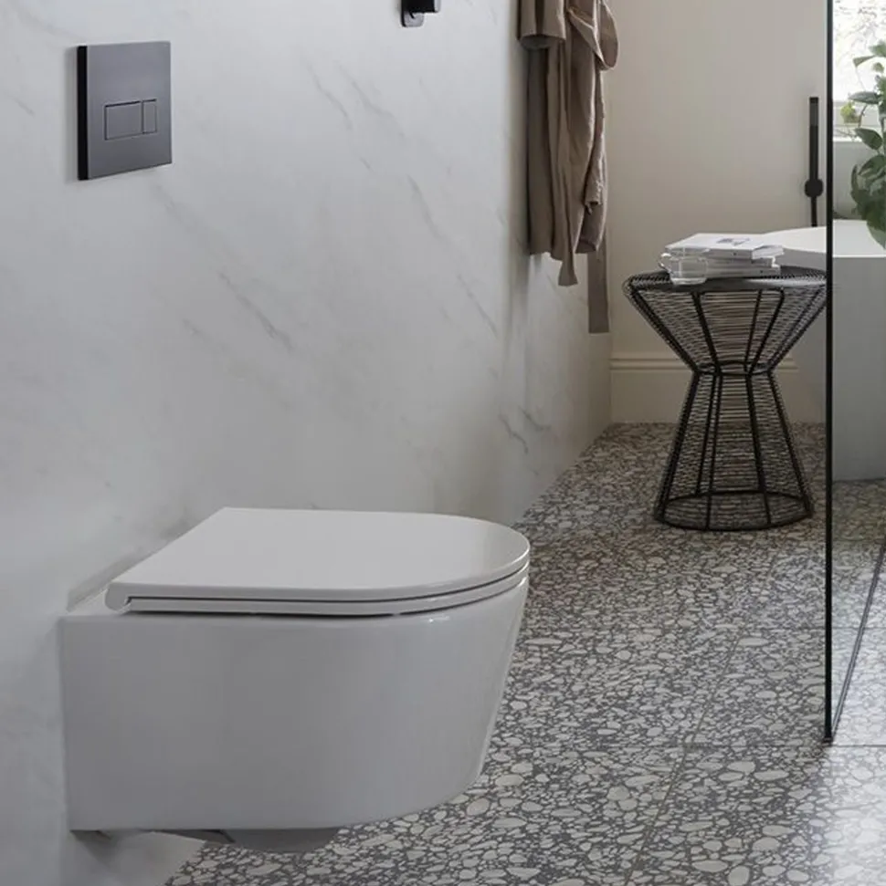 Vado Safari Round Wall Hung Toilet & Soft Close Slimline Seat