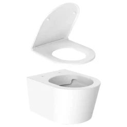 Vado Safari Round Wall Hung Toilet & Soft Close Slimline Seat - Matt Finish