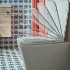 Vado Safari Square Back to Wall Toilet & Soft Close Slimline Seat