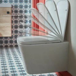 Vado Safari Square Wall Hung Toilet & Soft Close Slimline Seat