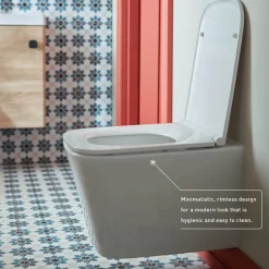 Vado Safari Square Wall Hung Toilet & Soft Close Slimline Seat