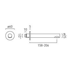 Vado Safari Wall Mounted Bath Spout