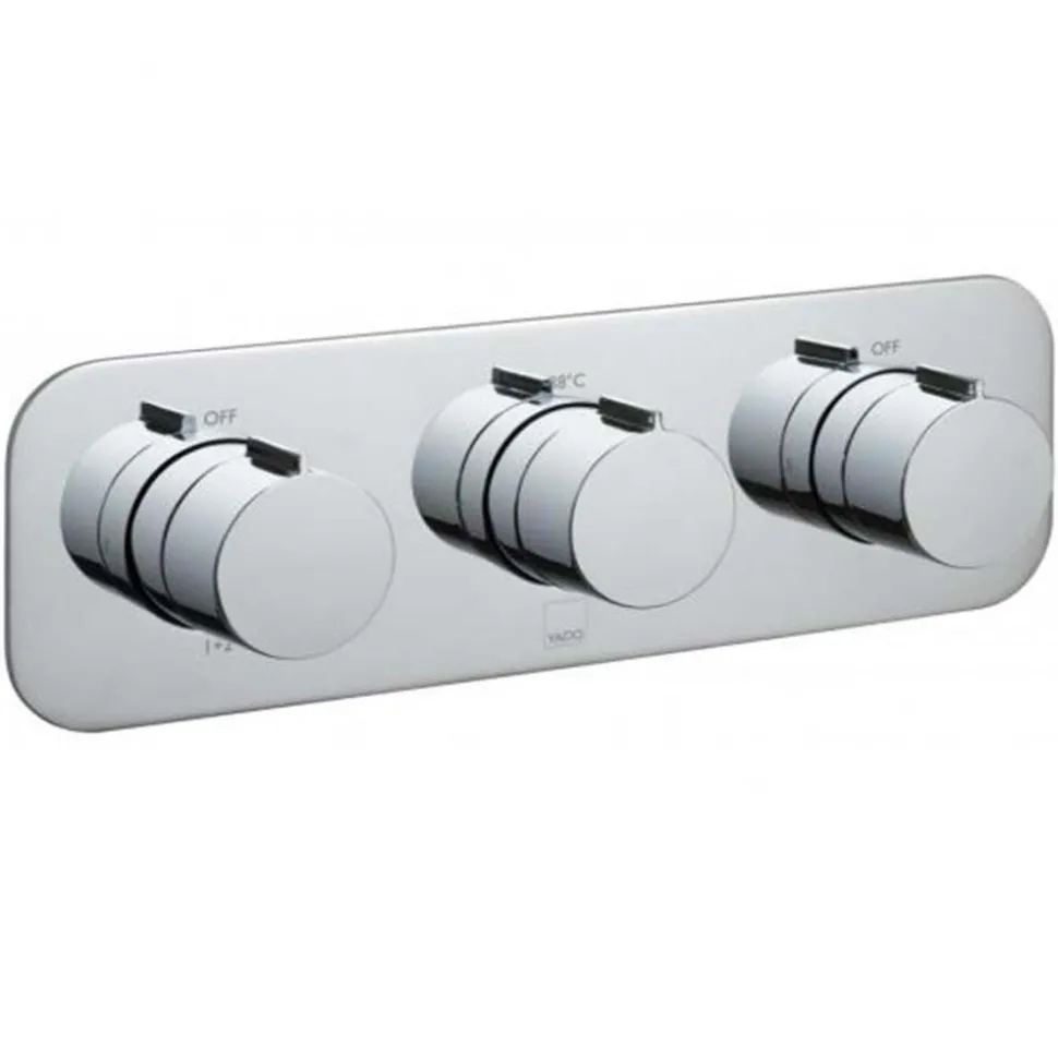 Vado Tablet Altitude Horizontal 3 Outlet Concealed Thermostatic Shower Valve