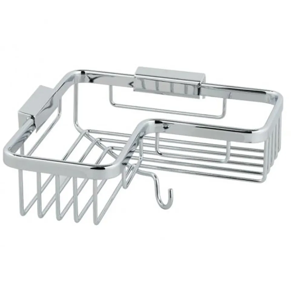 Vado Wall Mounted Corner Basket with Hook