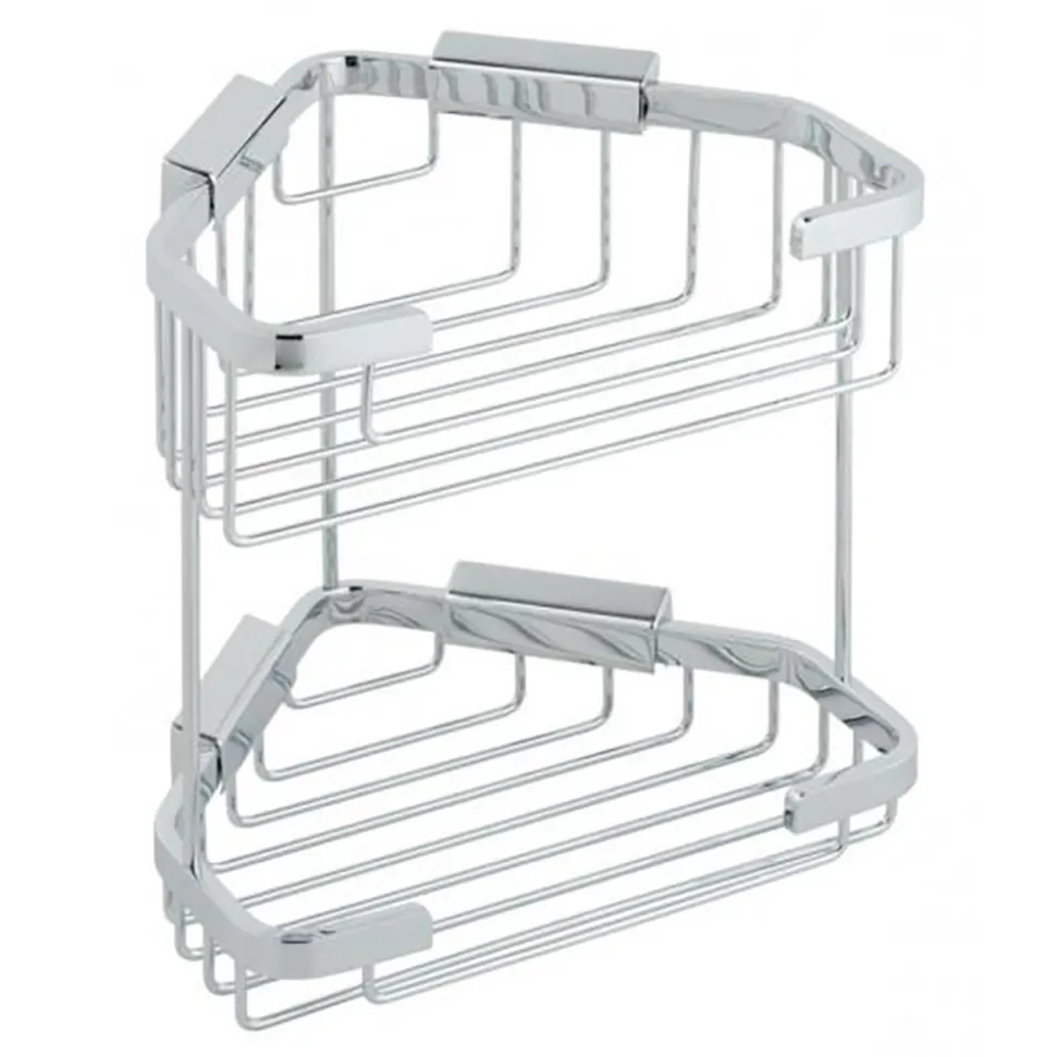 Vado Wall Mounted Large Double Triangular Corner Basket