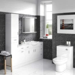 Vellamo Alpine 250mm White Storage Cupboard