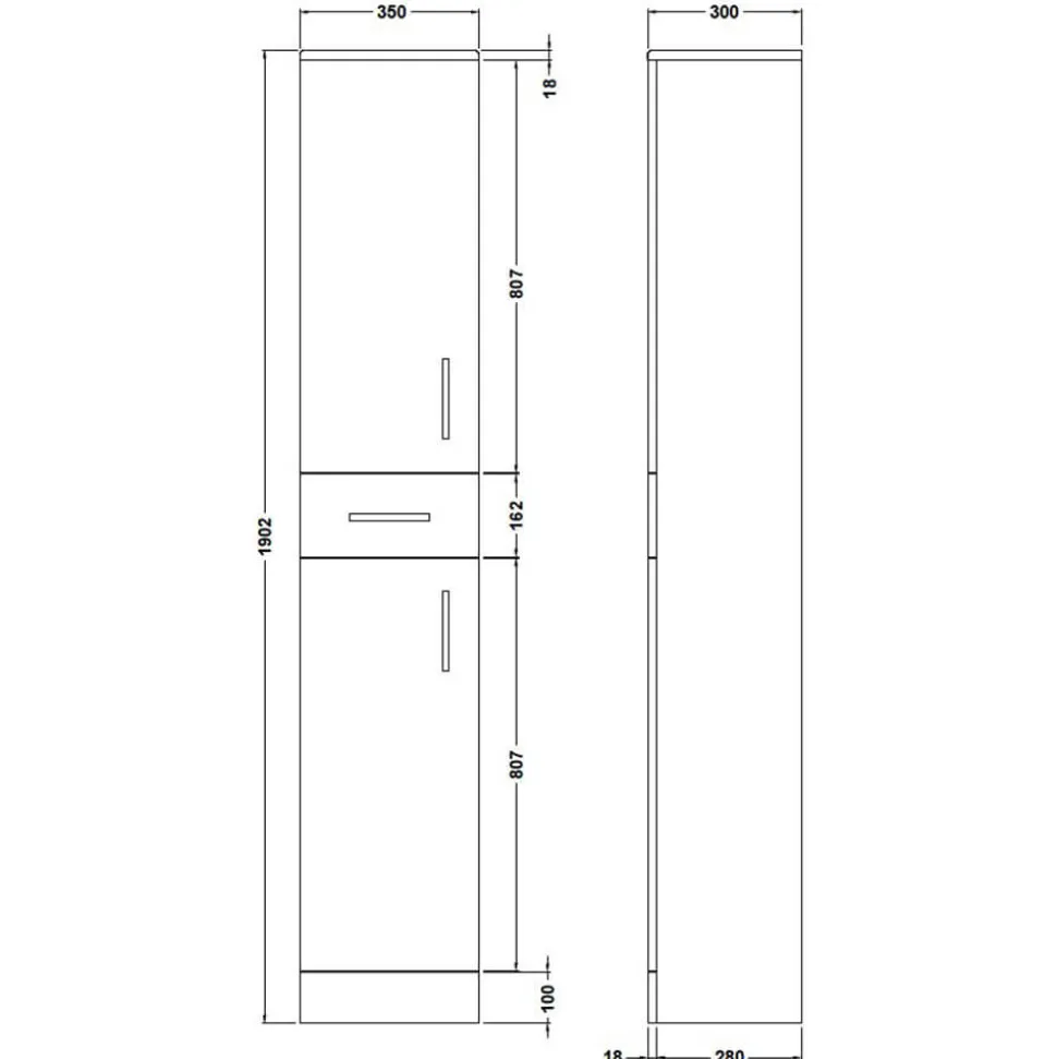 Vellamo Alpine Tall Storage Cabinet