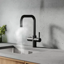Vellamo Aura 4-in-1 Instant Boiling Water Tap with Knurled Handles & Spout, Boiler, Chiller & Filter