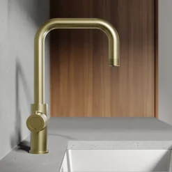Vellamo Aura 4-in-1 Instant Boiling Water Tap with Knurled Handles & Spout, Boiler, Chiller & Filter
