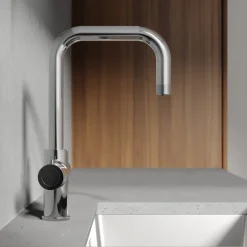Vellamo Aura 4-in-1 Instant Boiling Water Tap with Knurled Handles & Spout, Boiler & Filter