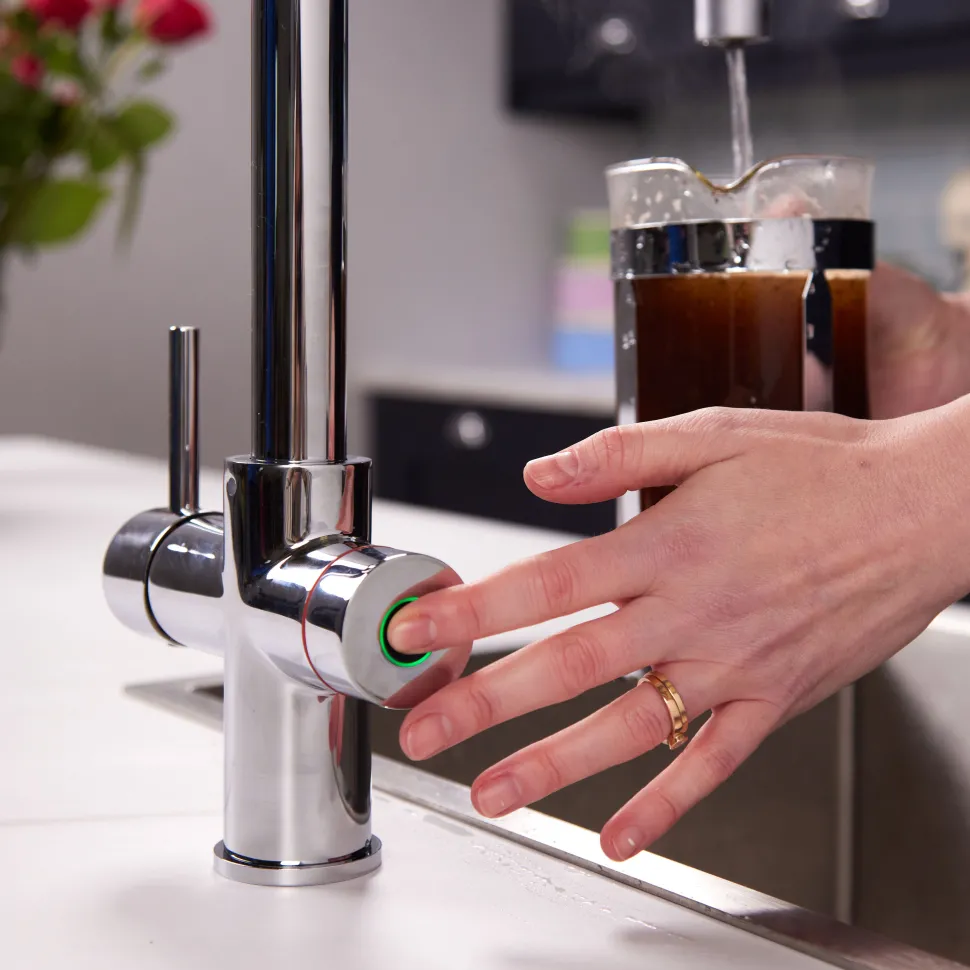 Vellamo Biometric 4-in-1 Fingerprint Instant Boiling Water Tap with WRAS-Approved Boiler & Filter